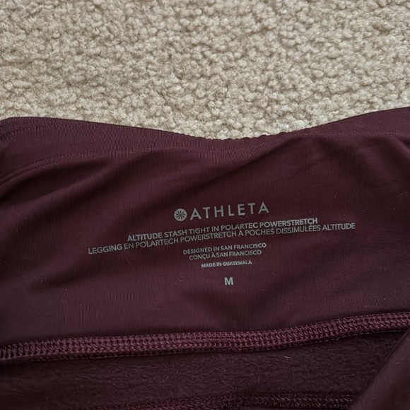 Athleta Altitude Stash Tight in Polartec Power stretch Legging size medium - Picture 6 of 7